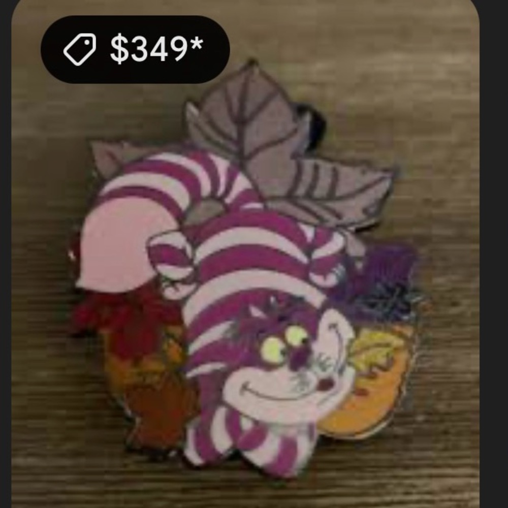 Disney Cheshire Cat Brooch - Pink and Purple
